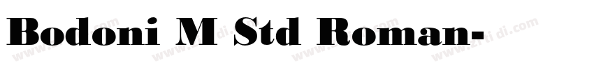 Bodoni M Std Roman字体转换
